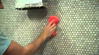 Grouting Our Penny Tile [upl. by Luy]