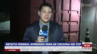 RECEITA FEDERAL APREENDE 56KG DE COCAÍNA NO TCP [upl. by Mack]