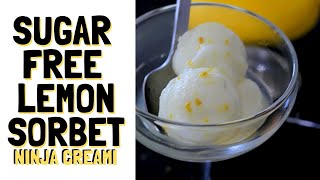 Sugar Free Ninja Creami Lemon Sorbet Recipe  Low Carb  Keto [upl. by Rahas]