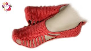 Unique crochet slippers tutorial for beginners  beginners crochet [upl. by Solita213]