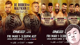 REACTION Reinier de Ridder vs Anatoly Malykhin 2  ONE 166 Main Event Confirmed [upl. by Newmark]