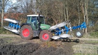 Fendt 415 met Överum front en achter ploeg Trekkerweb [upl. by Nickola]