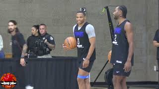 Russell Westbrook Kawhi Leonard amp Paul George Having Fun amp Dunking At Practice HoopJab NBA [upl. by Yrrah]