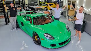 VISITING DDE HQ Damons Porsche Carrera GT MAKEOVER in Signal Green [upl. by Gignac]