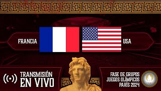 FRANCIA 🇫🇷 VS 🇺🇸 ESTADOS UNIDOS EN VIVO  JUEGOS OLIMPICOS PARIS 2024  POR FÚTBOL MAGNO [upl. by Yedoc594]