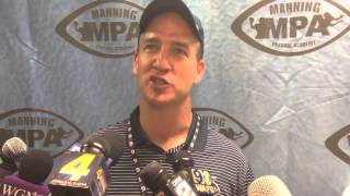 Peyton Manning discusses how the Manning Passing Academy has evolved for different offenses [upl. by Malachi]