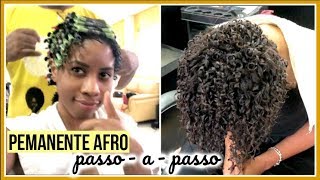 Como é feito o PERMANENTE AFRO  Aline Nicomédio [upl. by Ttenyl141]