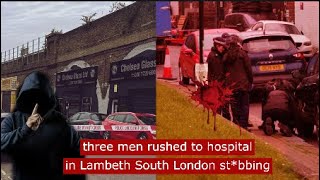 three men rushed to hospital in lambeth stbbing London truecrime fyp [upl. by Rainger]