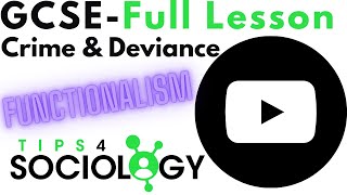 Functionalism  Crime and Deviance  GCSE  Sociology [upl. by Tati]