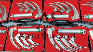 Laryngoscope Fiber optic set of 4 blades ajwasurgical viralvideo foryou foryoupage entsurgeon [upl. by Tailor763]