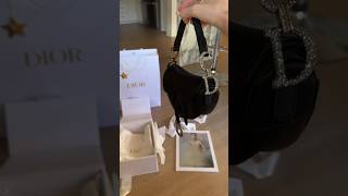 obsessed😍 diorsaddlebag diorbag diorunboxing designerbags luxurylifestyle [upl. by Janek809]