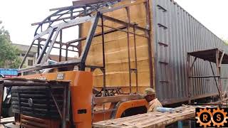 Ashok leyland 2518 Cabin n container fabrication [upl. by Eelinnej]