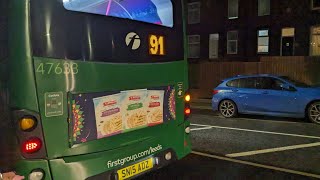 Route 91  SN15 ADZ  47633  First Leeds  Streetlite DF [upl. by Lieberman]