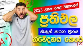 උසස් පෙළ ප්‍රතිඵල නිකුත් වන දිනය  al exam results release date 2024  al exam results 2023 sinhala [upl. by Eniac]