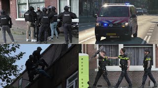 Arrestatieteam DSI valt woning binnen  Hulpdiensten groots ingezet in Rotterdam [upl. by Araec]