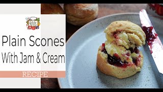 Scones with jam amp clotted cream Egg free recipe [upl. by Ruelu746]