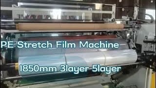 High Speed PE Stretch Film MachineGood Price 1850mm 3Layer Cast Film MachineCustom QuoteLLDPE [upl. by Aloel116]