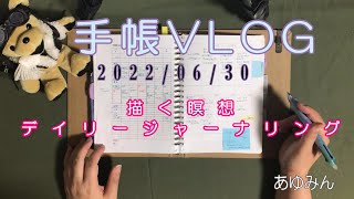 20220630手帳VLOG 書く瞑想 [upl. by Enilreug]