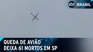 Avião com 61 pessoas cai em Vinhedo SP vítimas têm nomes divulgados  SBT Brasil 090824 [upl. by Chil]