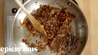 How to Make Caramelized Onions  Epicurious [upl. by Portwin949]