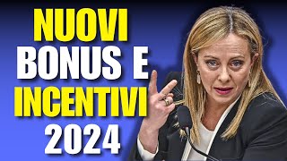 SCOPRI I NUOVI BONUS DEL 2024 COSA ASPETTARTI QUESTANNO [upl. by Caresa162]