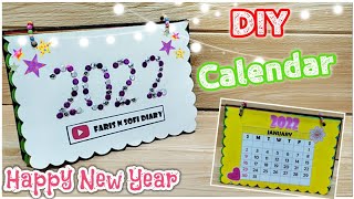 HoW To Make NeW Year 2022 Desk Calendar  DIY Calendar 2022  New Year Craft [upl. by Parris933]