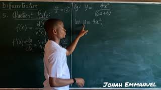 Quotient Rule Method of Differentiation [upl. by Ngo]