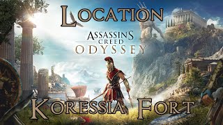 Assassins Creed Odyssey Pirate Islands Location Koressia Fort 100 Completion [upl. by Imailiv]