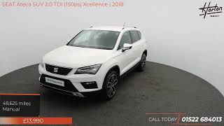 SEAT Ateca SUV 20 TDI 150ps Xcellence 4Drive  2018 [upl. by Akeryt]