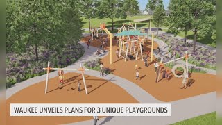 Waukee unveils plans for 3 new playgrounds across city [upl. by Akineg]