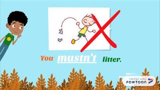 must  mustnt ︳School Rules ︳Places at school ︳English for Kids ︳Grammar for Kids [upl. by Onitnatsnoc]