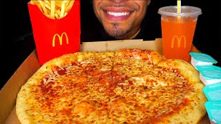 ASMR LITTLE CAESARS CHEESE PIZZA WITH RANCH SAUCE BIG BITES EATING SHOW MOUTH SOUNDS JERRY MUKBANG [upl. by Orlov]