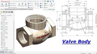 SolidWorks Tutorial Valve Body [upl. by Atselec]