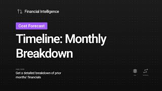 Cost Forecast Timeline Monthly Breakdown [upl. by Redneval]