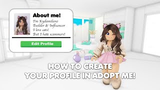 HOW to create your NEW PROFILE in Adopt me [upl. by Mosa]