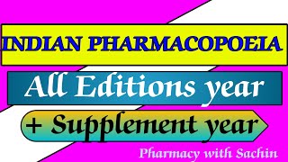 PharmacopoeiaIndian pharmacopoeiaIPEditionspharmaceuticsInorganic chemistrypharmacopoeia [upl. by Darraj]