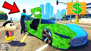 Franklin Touch Anything Turns Into MONEY in GTA 5  SHINCHAN and CHOP [upl. by Johnnie]