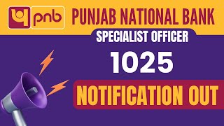 PNB SPECIALIST OFFICER RECRUITMENT 2024  PNB SO NOTIFICATION OUT 2024  PNB SO RECRUITMENT 2024 [upl. by Annauqal]