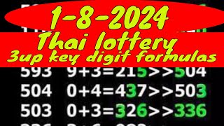 182024 THAI LOTTERY 3up key digit formula by informationboxticket [upl. by Yajeet]