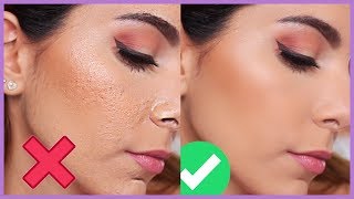 COMO APLICAR BASE DE MAQUILLAJE CORRECTAMENTE NO GRUMOSA NO ACARTONADA ♥ Jimena Aguilar [upl. by Ellerahs]