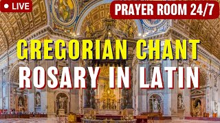 🔴 Gregorian Chant Rosary in Latin Prayer Room ✝︎ Sanctum Rosarium in Chant ✝︎ Latin Rosary [upl. by Gabrielli]