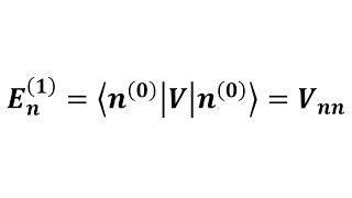 Intro To Time Independent NonDegenerate Perturbation Theory  Quantum Mechanics [upl. by Nollek708]