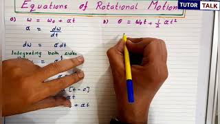 Derivation of Equations of Rotational Motion  System of Particles and Rotational Motion [upl. by Ahsoyek860]