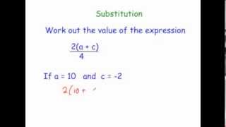 Substitution into Expressions [upl. by Guy]