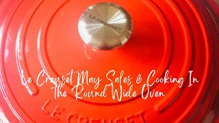 Le Creuset May Sales amp Cooking In the Round Wide Dutch Oven Springtime May 2024 [upl. by Bogey935]