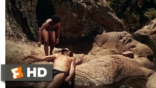 The Naked Prey 89 Movie CLIP  Waterfall Escape 1966 HD [upl. by Shepard]