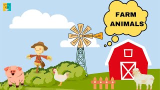 Learn Farm animals for kids  Farm Animals Names  uses of Farm animals  Animated Farm animals quiz [upl. by Hoashis]