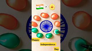 Happy independence day 🇮🇳 tringa flag india indian flowers clayart shortsfeed deshbhakti [upl. by Noyek140]