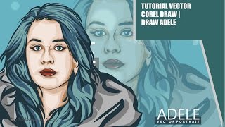 Tutorial Vector Corel draw  Draw Adele  by takevektor [upl. by Uria709]