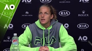 Karolina Pliskova press conference QF  Australian Open 2017 [upl. by Arianne]